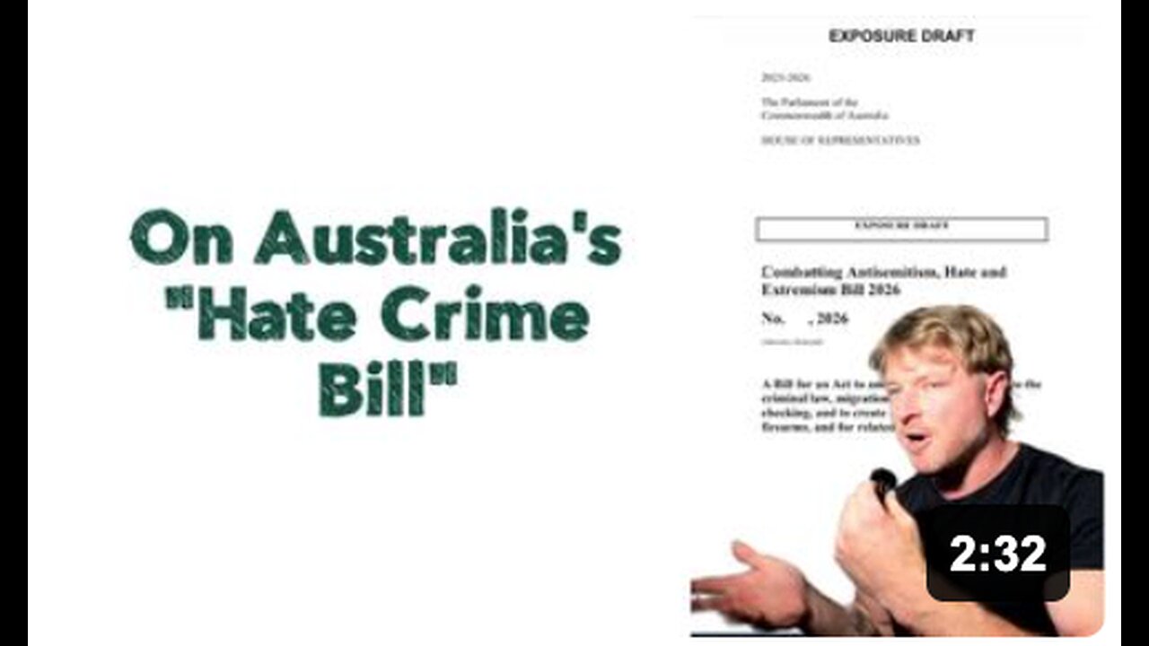 On Australia's "Hate Crime Bill"