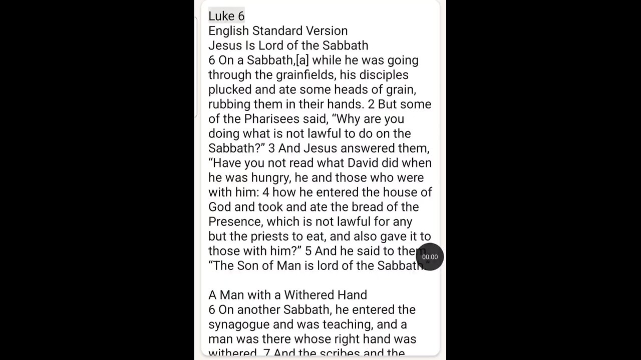 Luke Chapter 6 ESV