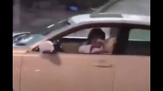 Liberal shoots pro ICE protesters with BB gun, flees down wrong way street