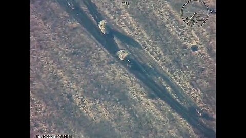 ‼️ Footage of the repelling of an attack by a huge column of Russian armored