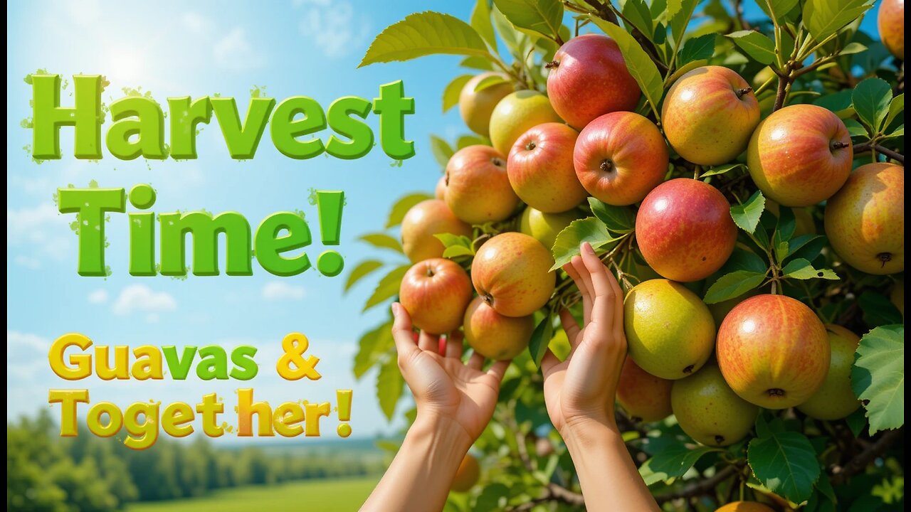 Enjoy Harvest guavas and apples together on the same tree #farming #satisfying #shorts