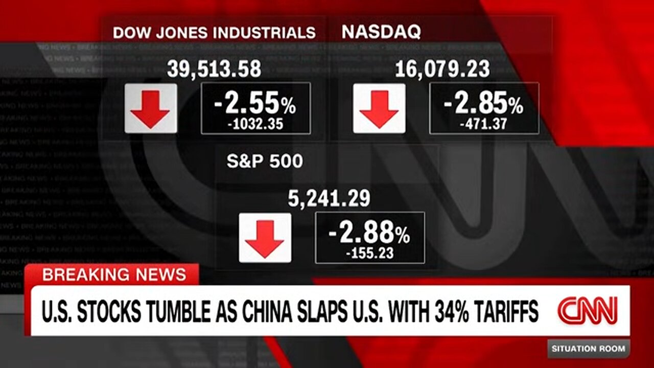 Stocks drop again after China retaliates against Trump's tariffs