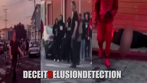 A mob of black and Hispanic males beat a white man unconscious in the streets of Oakland