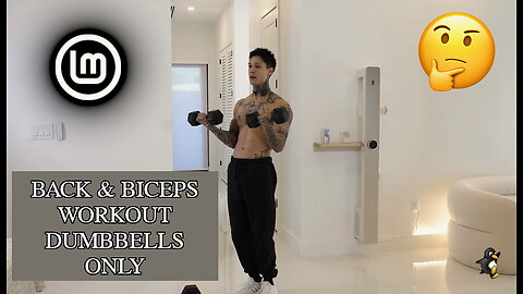 BACK & BICEPS WORKOUT FROM HOME, DUMBBELLS ONLY