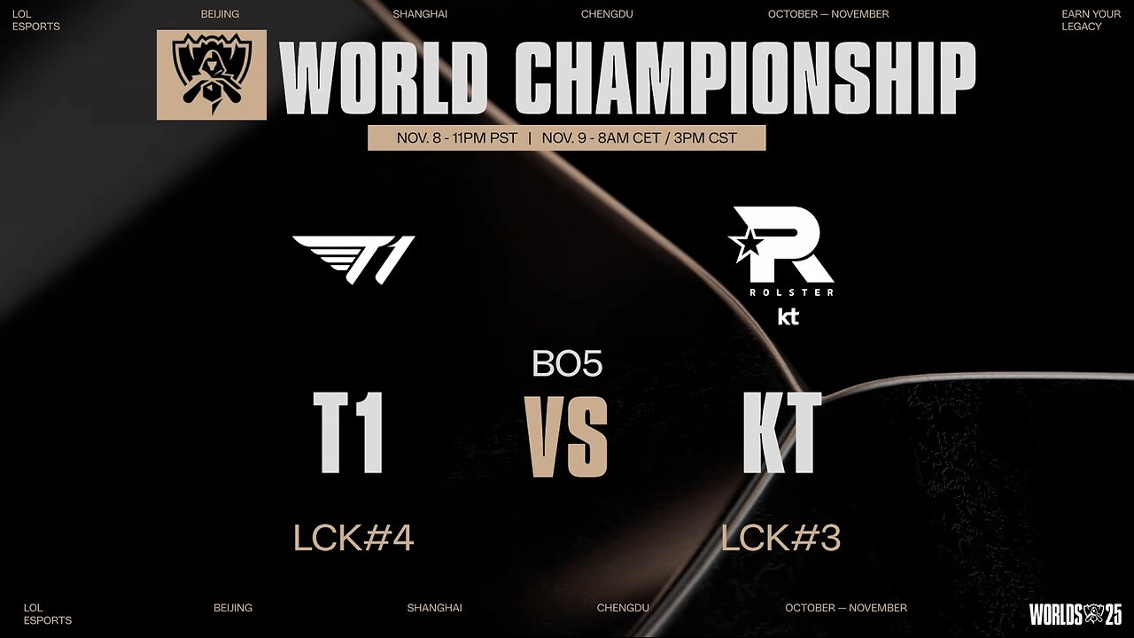 KT vs T1 | WORLDS 2025 | Finals