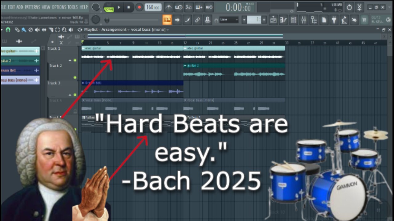 Hard Bouncy Beat-FL Studio-How to make beats w/ STOCK Plugins From Scratch