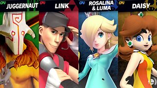 Juggernaut (Cloud) vs Scout (Link) vs Rosalina vs Daisy (Swimsuit) [WearetheBINIverse SSBU Request]