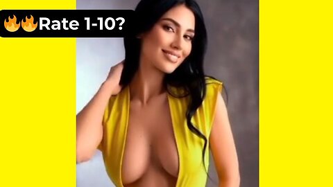 🔥 Rate Her Chest in This Yellow Playsuit 1-10? 😍 Supermodel 4K