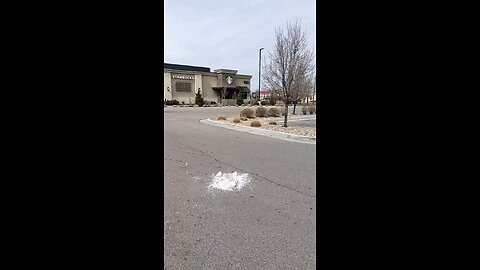 slow motion snowball smash