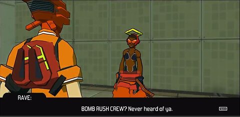 Bomb Rush Cyberfunk chapter 3 - Millenium Mall blocked, recruiting Rave (1st location)