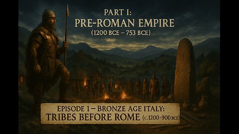 PART I: Pre-Roman Empire | Episode 1 – Bronze Age Italy: Tribes Before Rome (c. 1200–900 BCE)