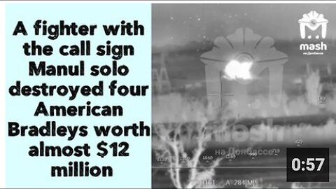 "Manul" Fighter Solo Destroys Four American Bradleys, Causing Nearly $12 Million in Damage