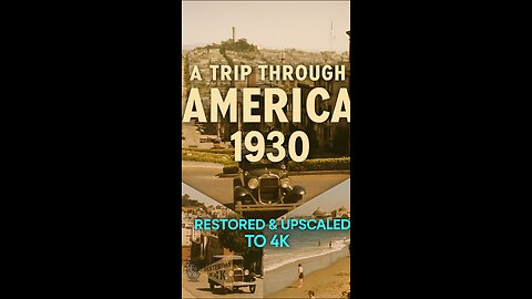 Vintage 1930s America Road Trip 🚗✨ Restored Color Footage Like Never Before!