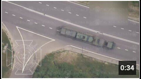 Russian Lancet Strikes Trailer Carrying Armored Vehicles Behind Enemy Lines