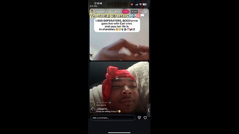 1-800-00PERAT0RS, BOGVonnie goes live with Carl cries and says her life is in shambles.😱😳🗣️🔊‼️pt.2