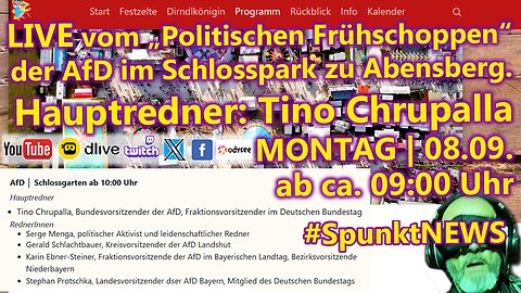 LIVE: TINO CHRUPALLA beim #Gillamoos-Montag in Abensberg, garantiert mit #Gegendemo!