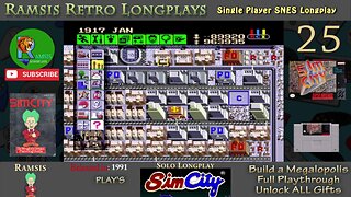 SimCity | SNES | 1991 | Build a Megalopolis + All Gifts | Retro Longplay | Episode 25
