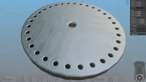 Making Radial Holes Easily On A 3D Disk Object | Blender | Quick Tips
