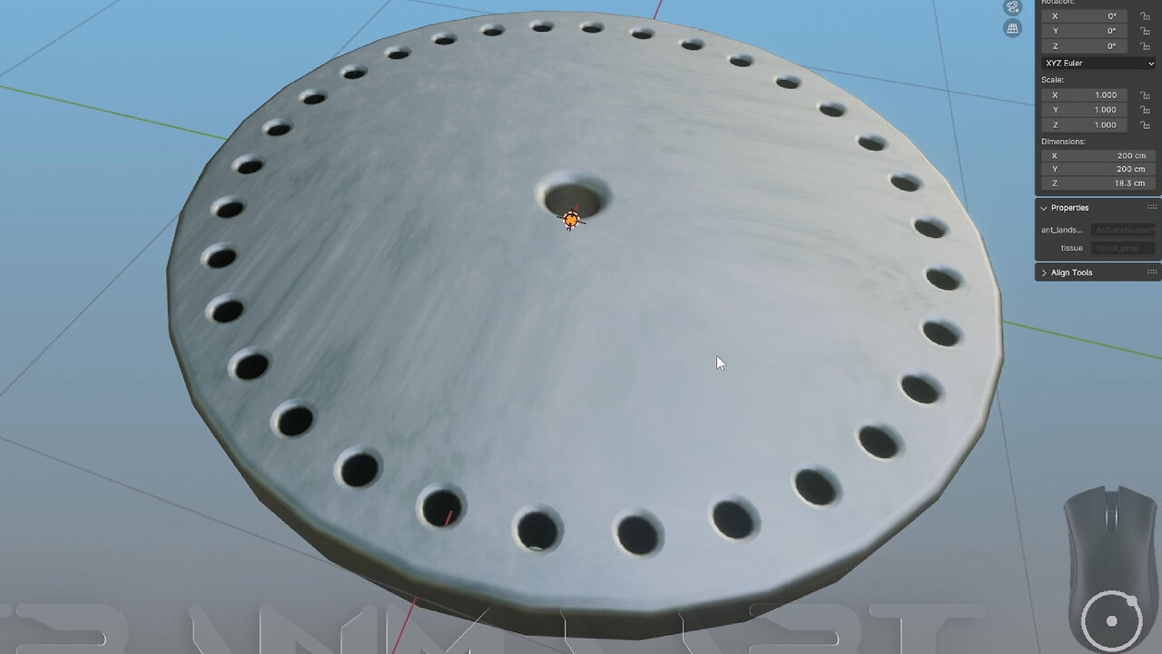 Making Radial Holes Easily On A 3D Disk Object | Blender | Quick Tips