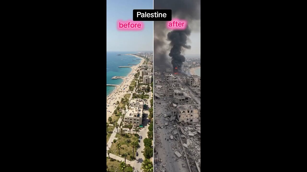 Gaza before and after the televised live atreamed 4k ethnic cleansing