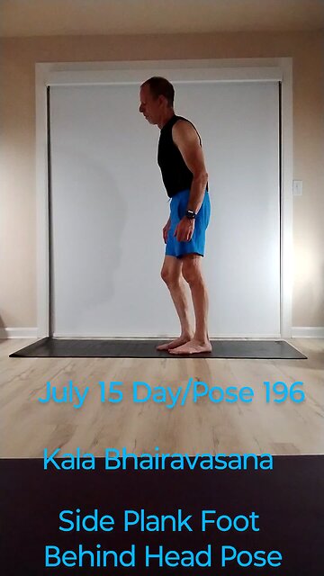 Kala Bhairavasana / Foot Behind Head Side Plank Pose