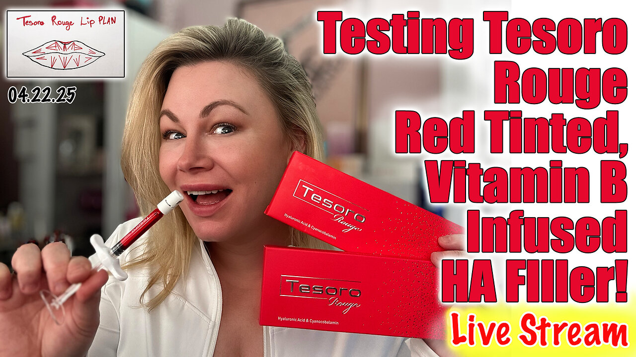 Live Tesoro Rouge, Red Tinted, Vitamin B Infused HA Lip Filler! AceCosm, code Jessica10 Saves