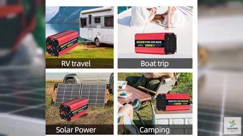SUNWHEEL 3000W 24V Pure Sine Wave Inverter, 24V DC to 110V/120V AC Power Inverte