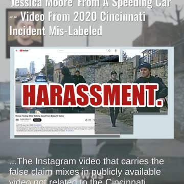 Fact Check: Video Does NOT Show 'Daniel Reed' In LA Saving 'Jessica Moore' From A Speeding Car