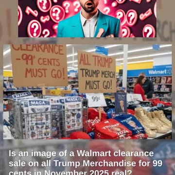 Fact Check: Photo Of Walmart Clearance Sale On All Trump Merch for 99 Cents Is NOT Real - AI Made It