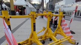 It looks like a war zone but it's Christmas markets in Germany. Thank you, Merkel.