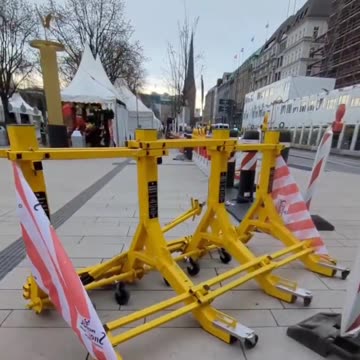 It looks like a war zone but it's Christmas markets in Germany. Thank you, Merkel.
