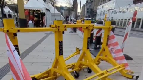It looks like a war zone but it's Christmas markets in Germany. Thank you, Merkel.