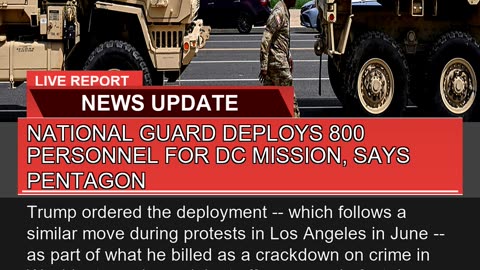National Guard Deploys Personnel for Dc Missio