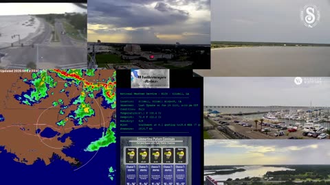 6.29.2025-647pm-Vintage Weather Channel/Radar-MS Gulf Coast streaming cameras of weather conditions