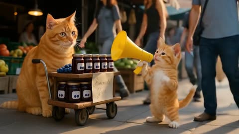 Mama Cat Trims Fur on the Farm and Makes Tiger Hat For Kittens At Home 🐾🧶🎩