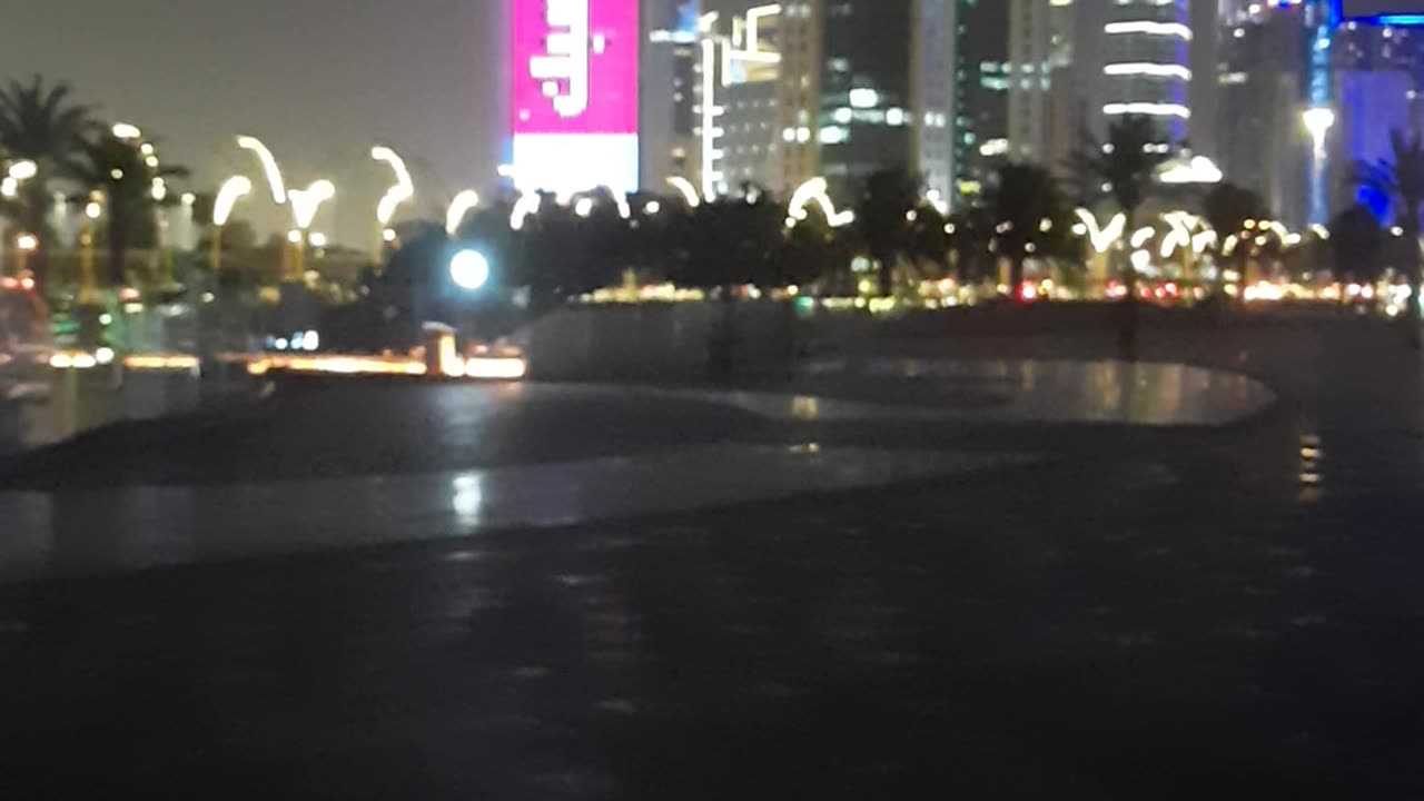 doha city night view Vlog video