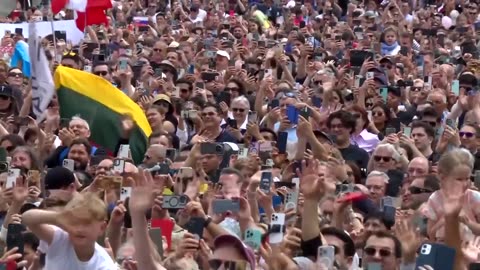 Pope Leo calls for 'no more war' in first Sunday message