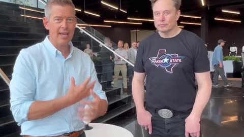 Sec Sean Duffy · Stopped by Tesla Gigafactory in Austin with Elon Musk