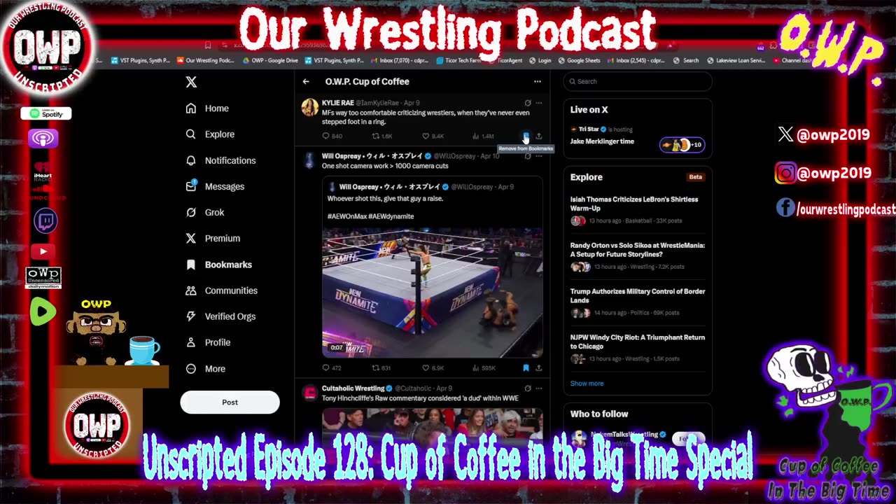 O.W.P Unscripted Episode 128: Cup of Coffee in the Big Time Edition - The Rock and NJPW!