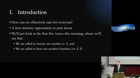“Bearing Burdens Together, Part 1” (Gal. 6:1–5)