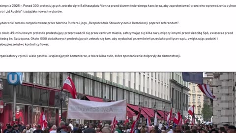 Protest w Austrii przeciwko cyfrowemu euro i cyfrowemu ID