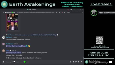 Earth Awakenings - Livestream 1 - #3254 - Live on Rumble/Youtube/X-Twitter/Twitch
