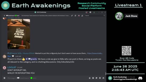 Earth Awakenings - Livestream 1 - #3254 - Live on Rumble/Youtube/X-Twitter/Twitch