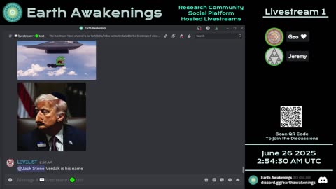 Earth Awakenings - Livestream 1 - #3254 - Live on Rumble/Youtube/X-Twitter/Twitch