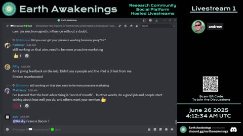Earth Awakenings - Livestream 1 - #3254 - Live on Rumble/Youtube/X-Twitter/Twitch