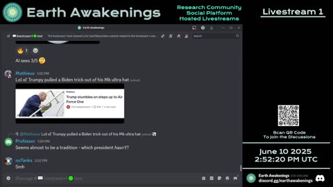 Earth Awakenings - Livestream 1 - #3220 - Live on Rumble/Youtube/X-Twitter/Twitch