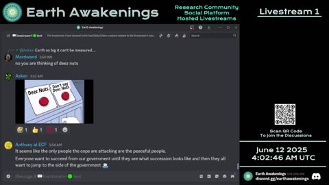 Earth Awakenings - Livestream 1 - #3220 - Live on Rumble/Youtube/X-Twitter/Twitch