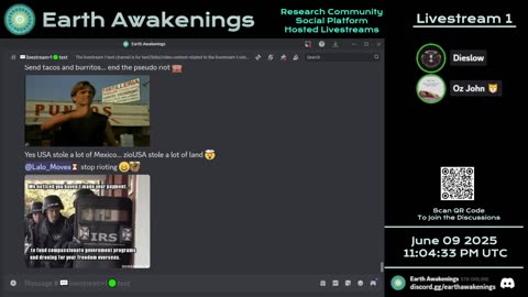 Earth Awakenings - Livestream 1 - #3215 - Live on Rumble/Youtube/X-Twitter/Twitch