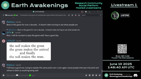 Earth Awakenings - Livestream 1 - #3220 - Live on Rumble/Youtube/X-Twitter/Twitch