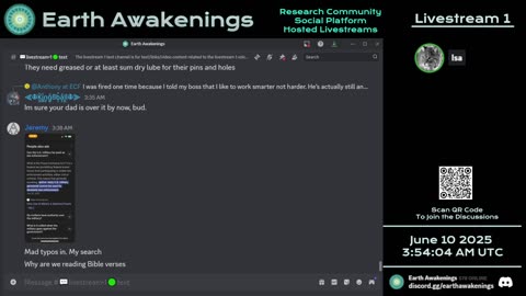 Earth Awakenings - Livestream 1 - #3220 - Live on Rumble/Youtube/X-Twitter/Twitch
